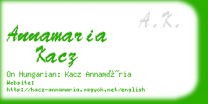 annamaria kacz business card